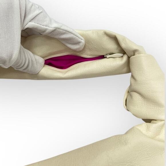 Athleta x Alicia Keys Structured Crinkled Faux Leather Sling Bag - Cream - Picture 3 of 11